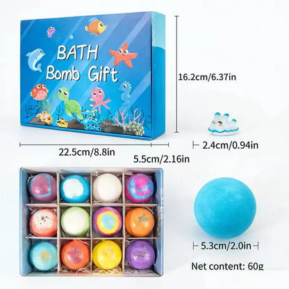 12-Piece Ocean Surprise Bath Bomb Toy Set