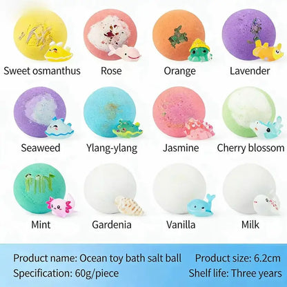 12-Piece Ocean Surprise Bath Bomb Toy Set